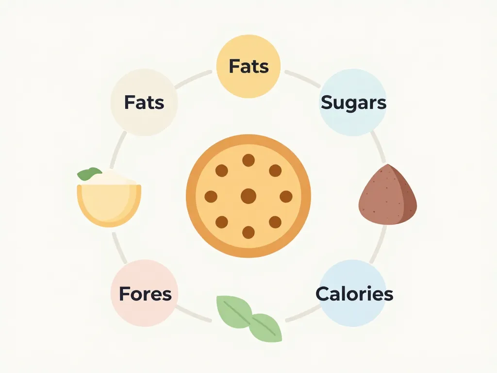 diagramme ingrédients biscuit moins calorique