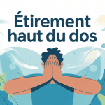 comment étirer le haut du dos illustration vecteur apaisant