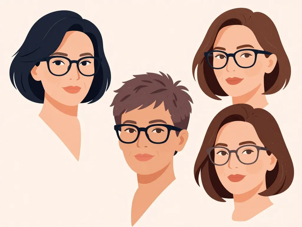 coupe de cheveux femme 50 ans avec lunettes coupes modernes