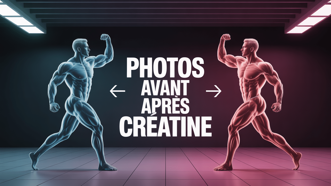 creatine avant apres photos illustration evolution musculaire