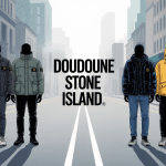illustration doudoune stone island ambiance streetwear et technique