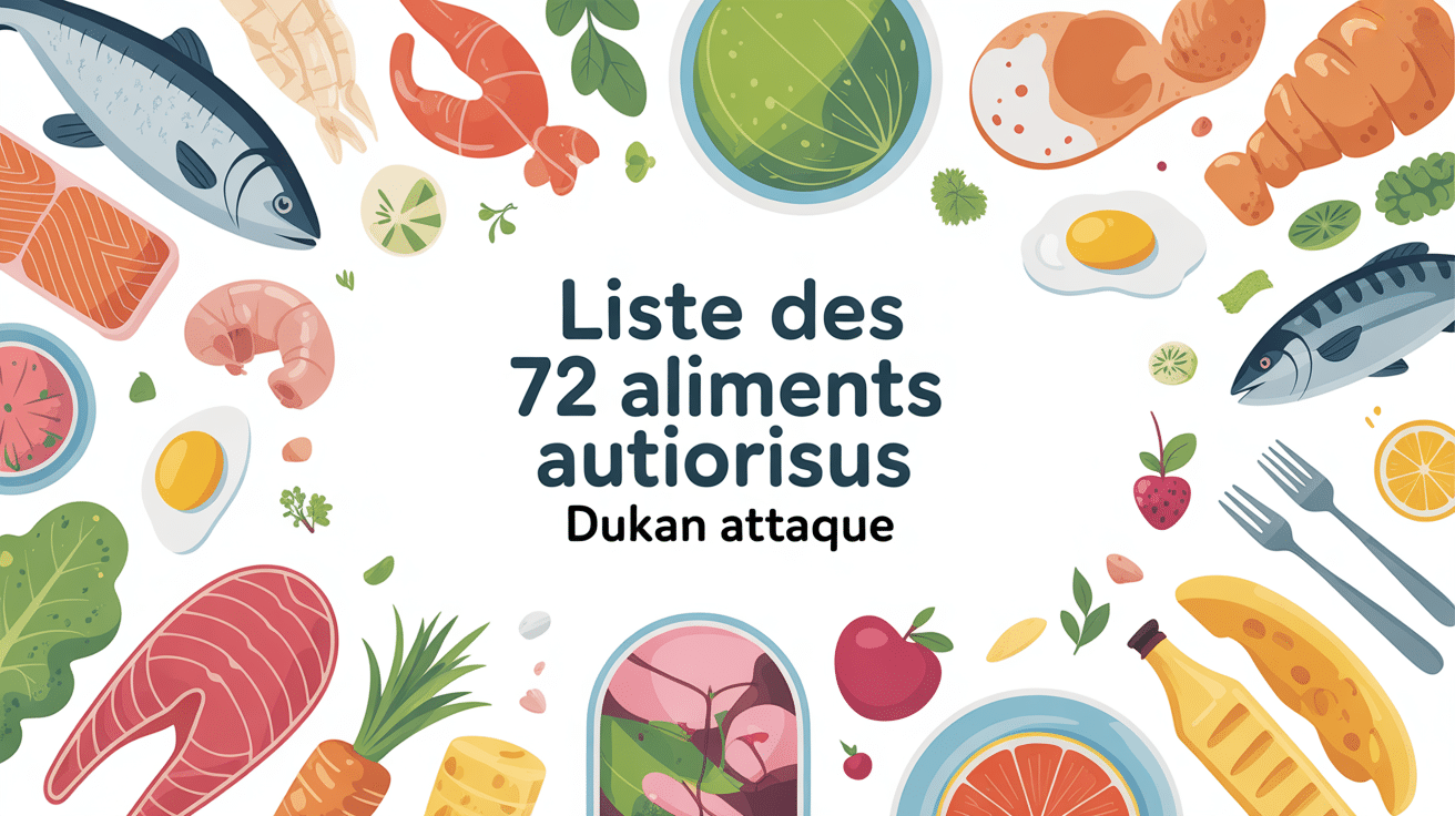 dukan phase d attaque liste 72 aliments aliments autorisés visuel