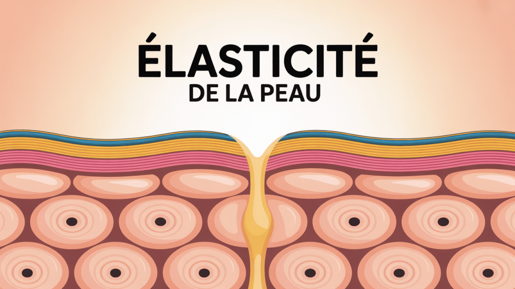 Elasticite de la peau schema artistique couches et fibres