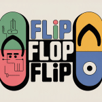 illustration conceptuelle flip flop flip usages électronique web créativité