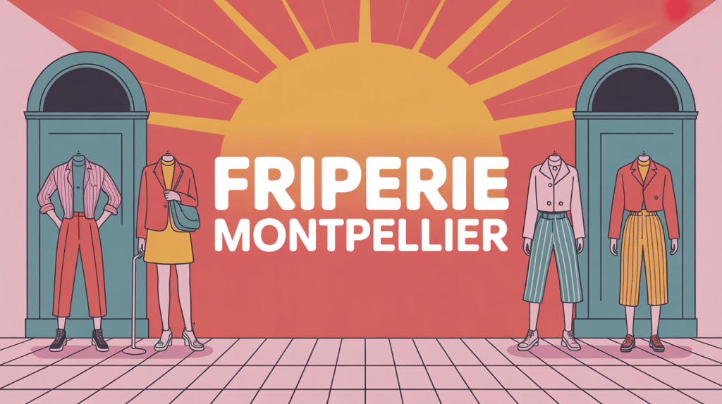 Scène dynamique friperie Montpellier vêtements vintage