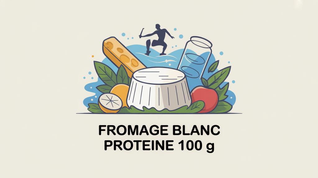 fromage blanc proteine 100 g bol illustration minimaliste