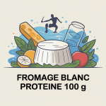 fromage blanc proteine 100 g bol illustration minimaliste