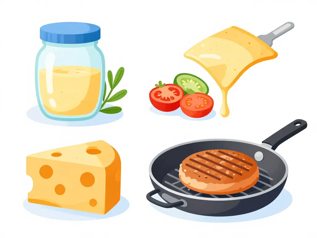 hamburger healthy sauce légère fromage cuisson santé