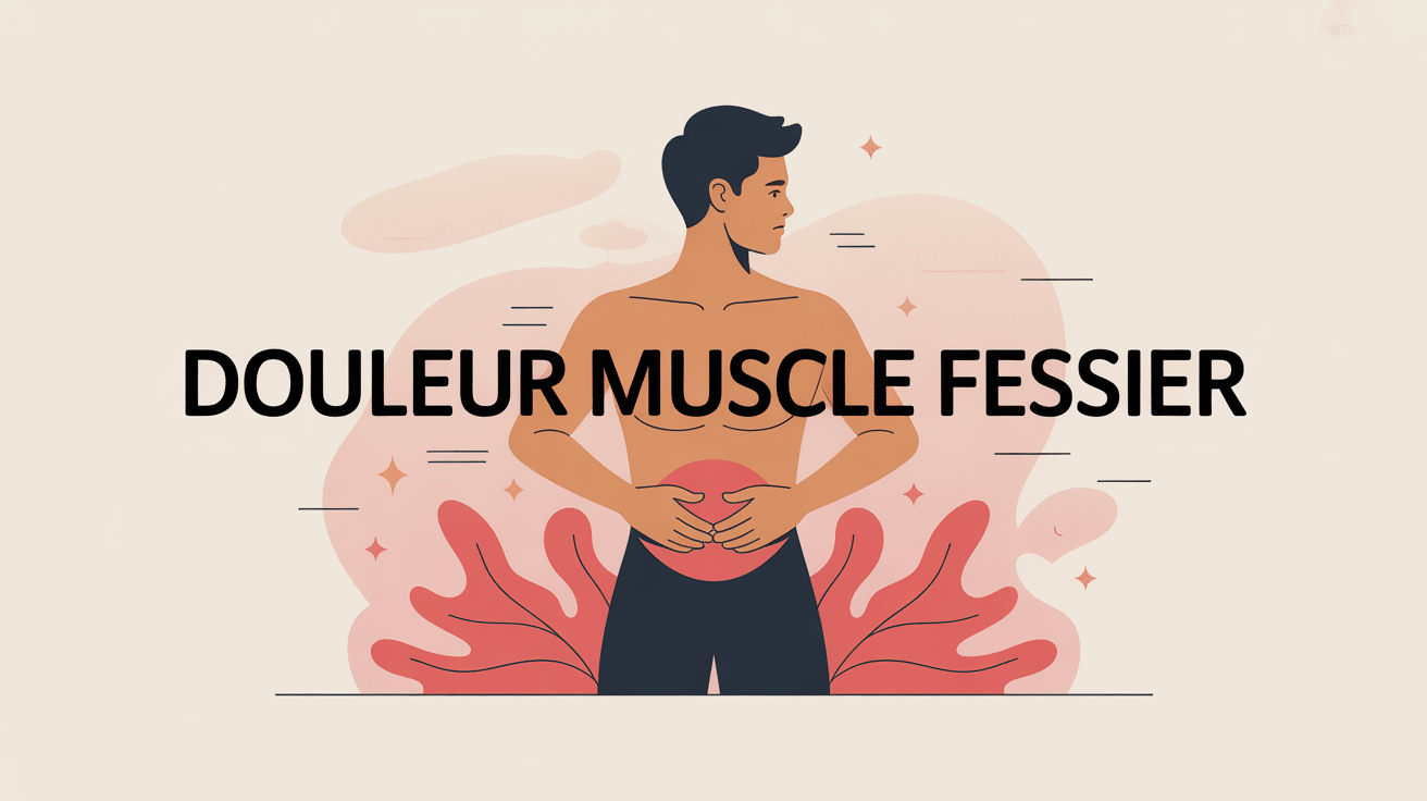 muscle du fessier douleur image vectorielle pédagogique