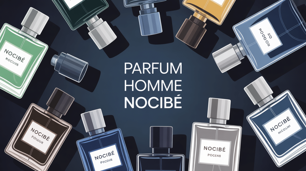 nocibé parfum homme flacons illustration chic