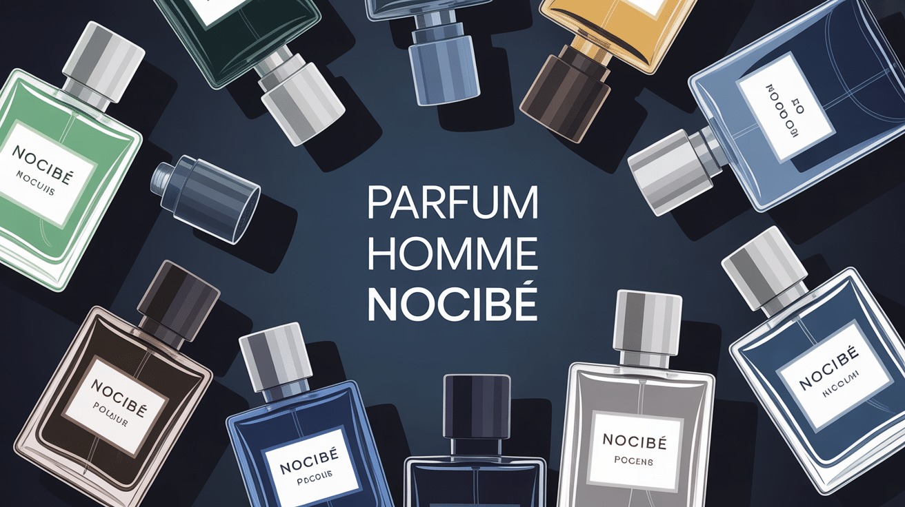 nocibé parfum homme flacons illustration chic