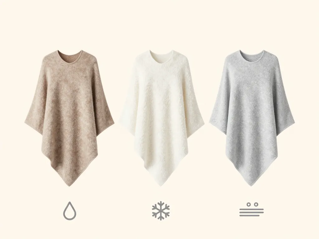 poncho critères techniques et matières