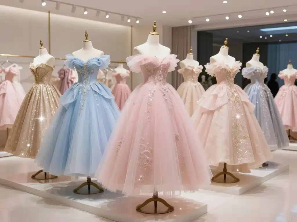 robes de princesse modernes en boutique élégante