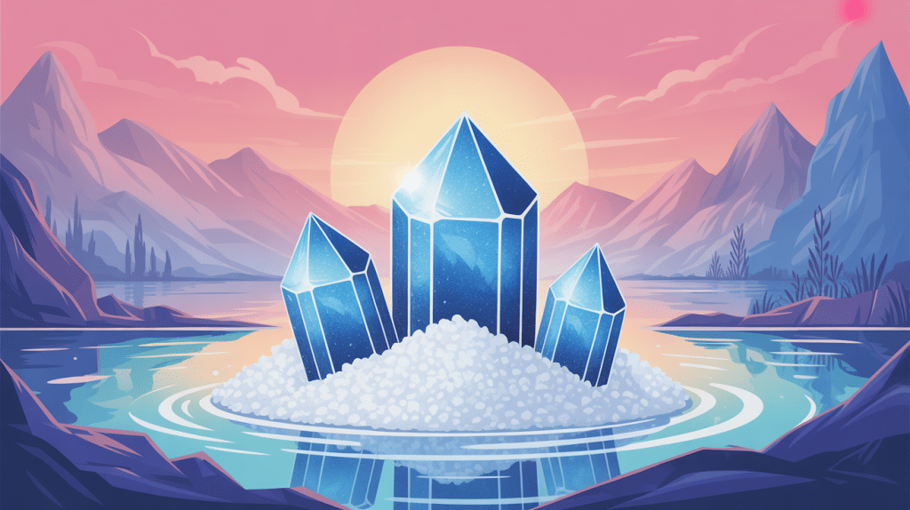 sel bleu de perse danger cristaux bleus rarete