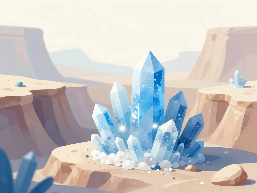 sel bleu de perse danger mineral cristaux bleus