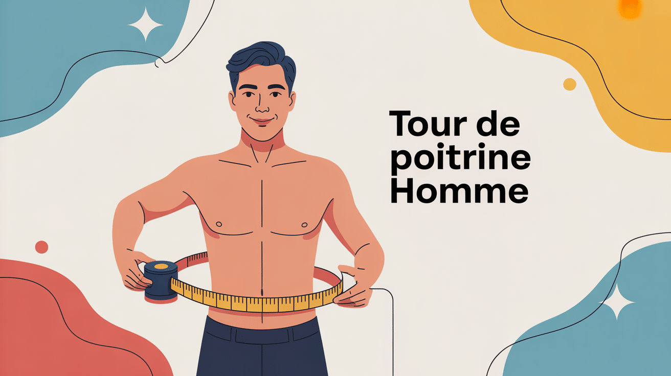 illustration mesure tour de poitrine homme