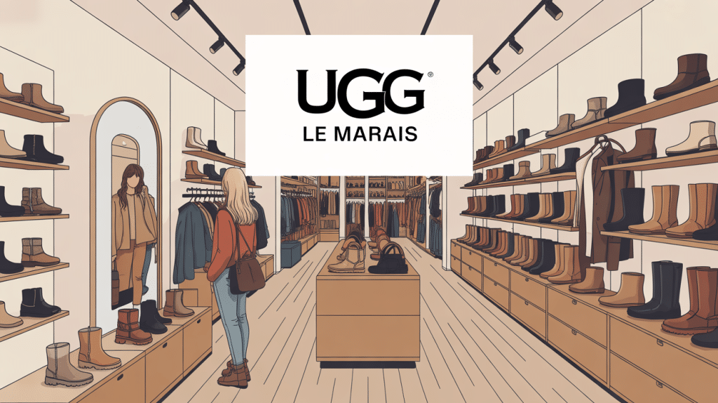 illustration boutique ugg le marais paris