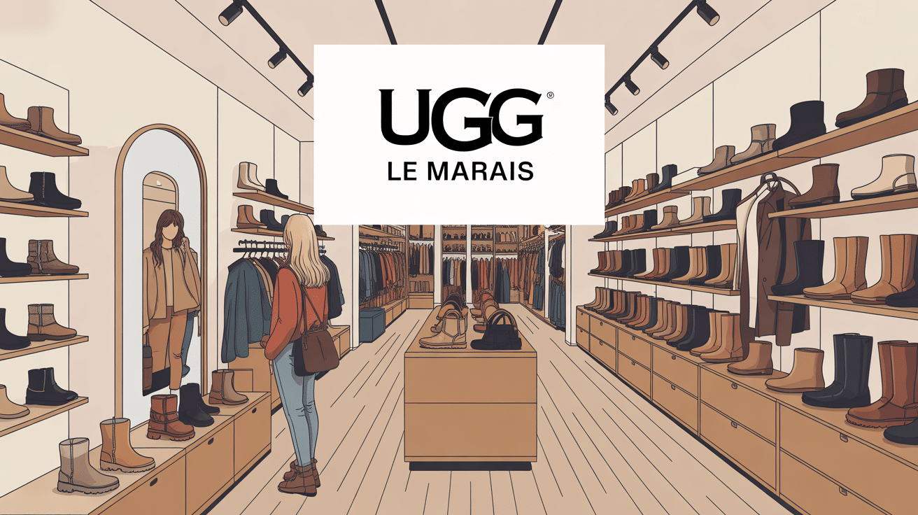 illustration boutique ugg le marais paris