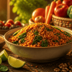 aliment bon pour la santé bol lentilles et légumes