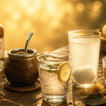 boisson pour perdre du poids sur table en bois