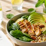 Bol quinoa poulet avocat aliment pour perdre le ventre