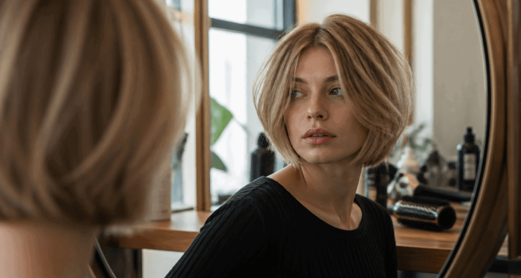 coiffure cheveux fins carré volumineux