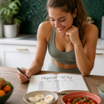 Combien de temps pour perdre 10 kg avec Weight Watchers, femme carnet cuisine