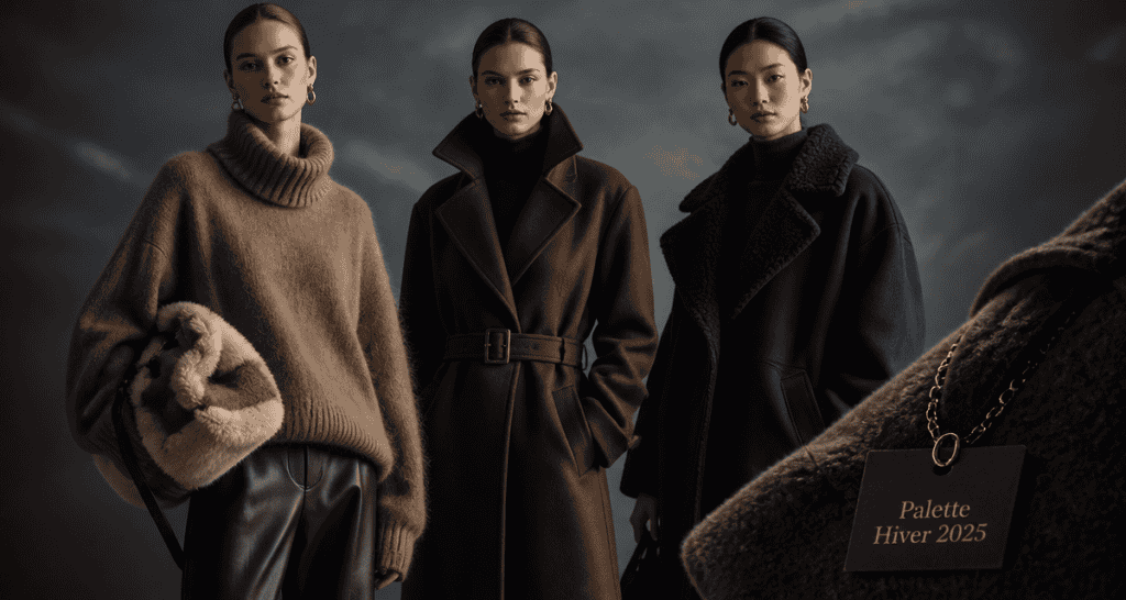 mannequins tenues couleurs mode hiver 2025