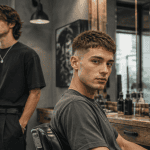 coupe homme tendance French Crop et Flow Haircut en salon