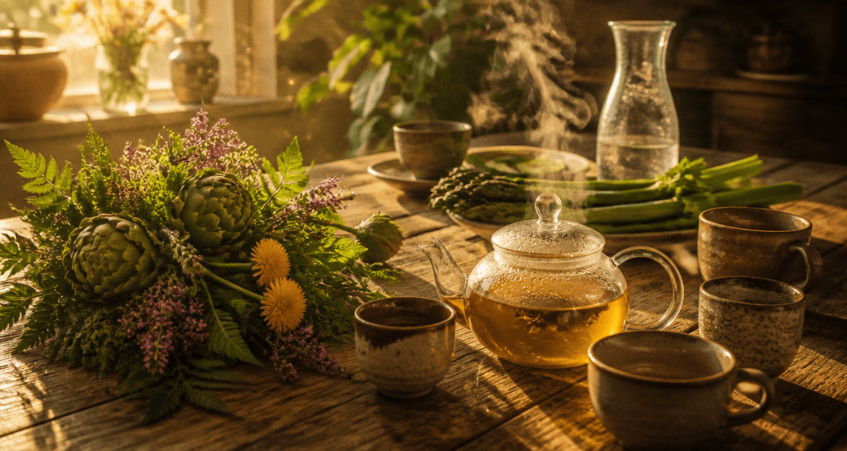 Le plus puissant diuretique naturel en plantes sur table