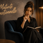 Femme réfléchissant sur la maturité émotionnelle