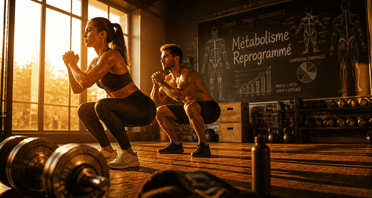 Métabolisme et musculation homme femme squats