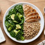 plan alimentaire pour perte de poids assiette légumes poulet quinoa
