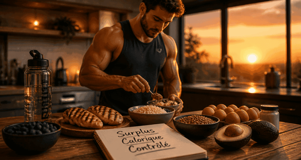 prise de masse musculaire aliments sur table