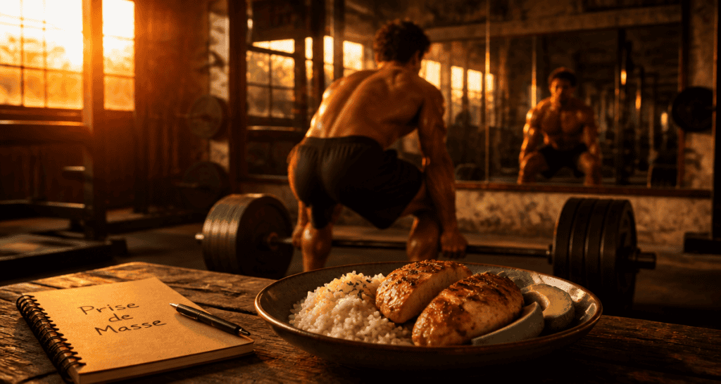 prise de masse musculaire en salle de sport