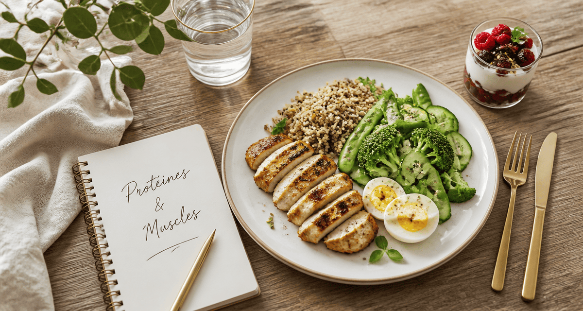 recette riche en proteine musculation assiette poulet quinoa oeufs