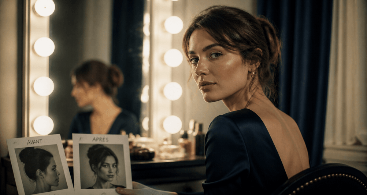 rhinoplastie avant et apres femme miroir