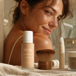 Bronzer au visage : crème SPF 50, peau sans taches