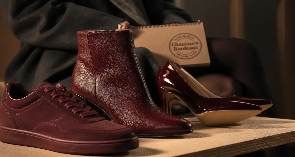Chaussure bordeaux femme : sneaker, bottine et escarpins bordeaux