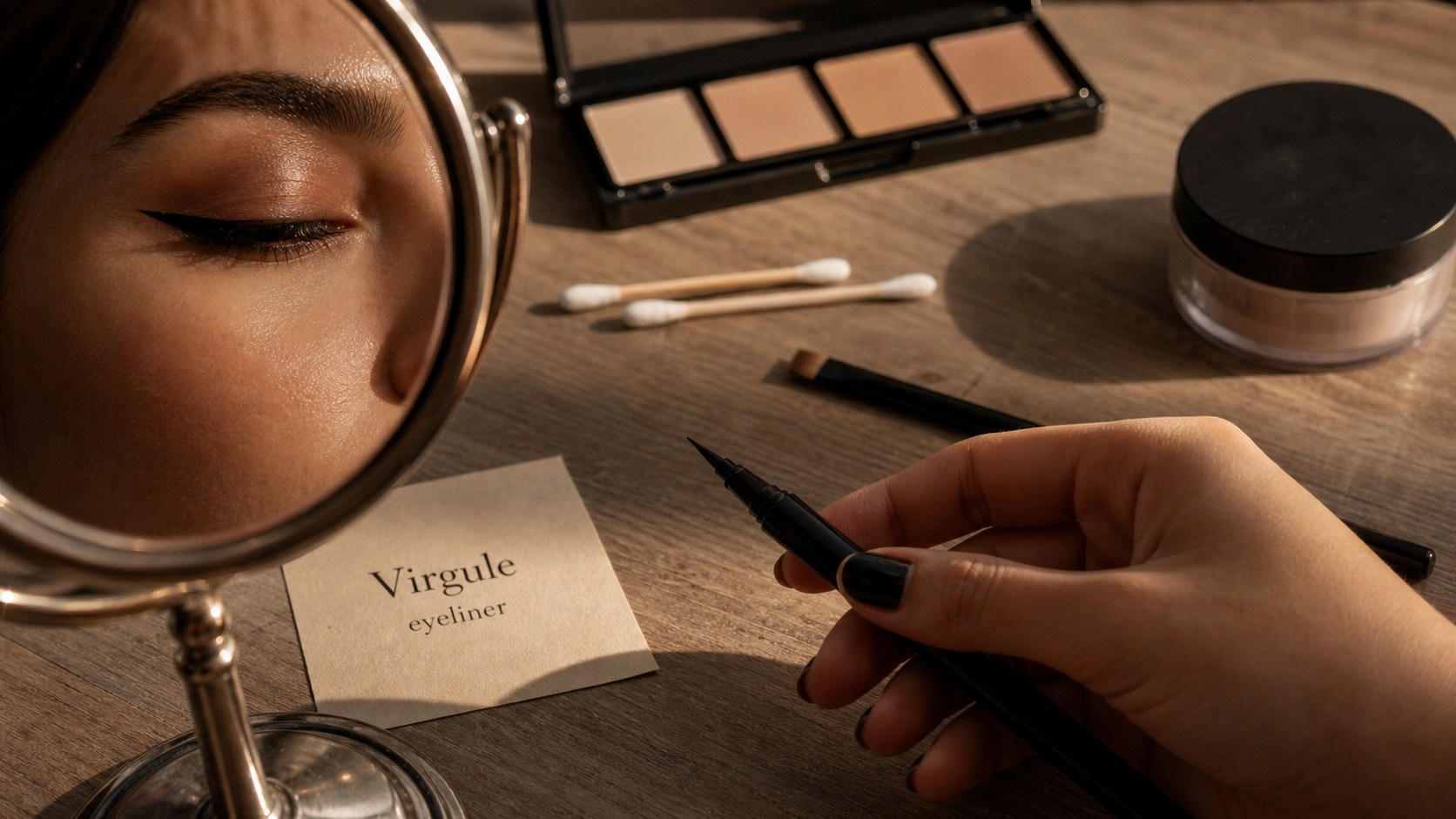 Eye liner comment le mettre : virgule symétrique sans trembler, main stable au miroir