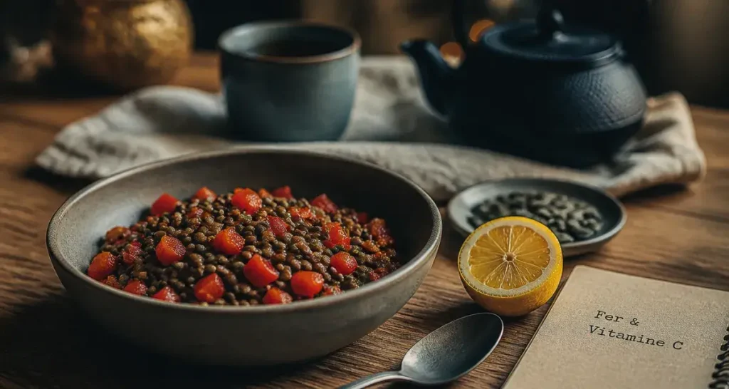 Liste d aliments riche en fer : lentilles, graines, vitamine C