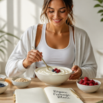 regime au fromage blanc bol fromage blanc et femme