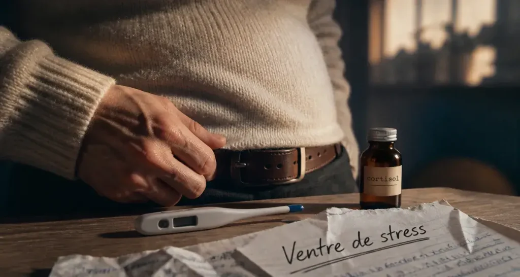 Taux de cortisol eleve et ventre gonfle : ventre stress et ballonnement