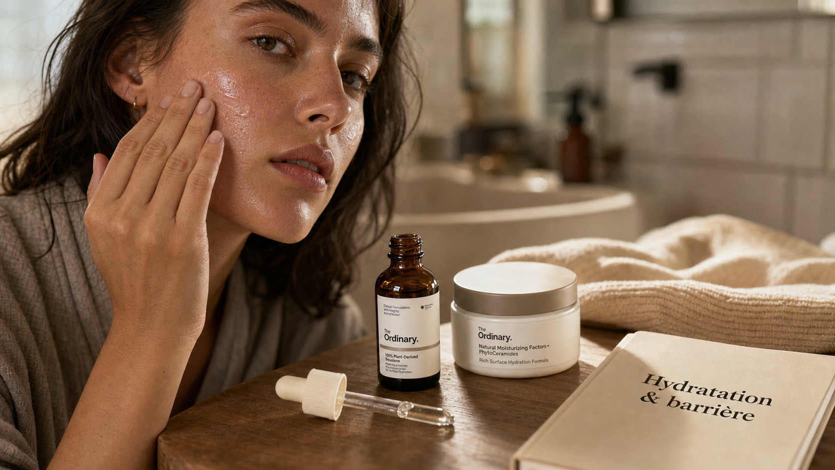 Comment hydrater sa peau : sérum hydratant et crème barrière céramides