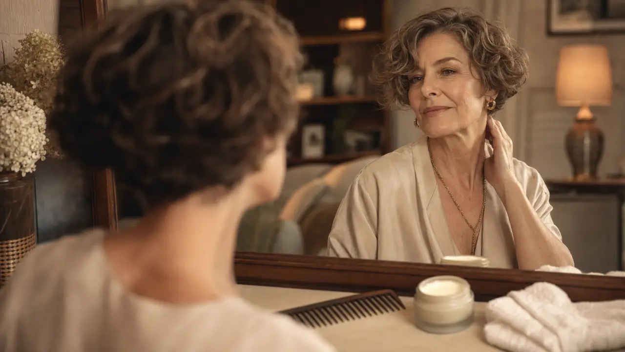 Coupe cheveux frisés courts femme 60 ans : volume sans effet casque, boucles wavy courtes