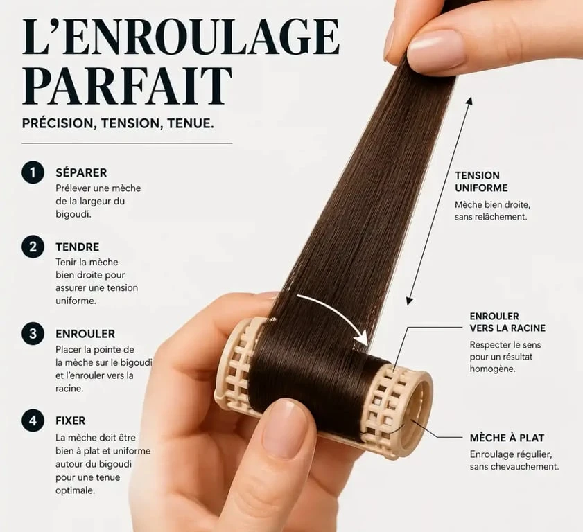 Technique de pose de bigoudis pour des boucles parfaites