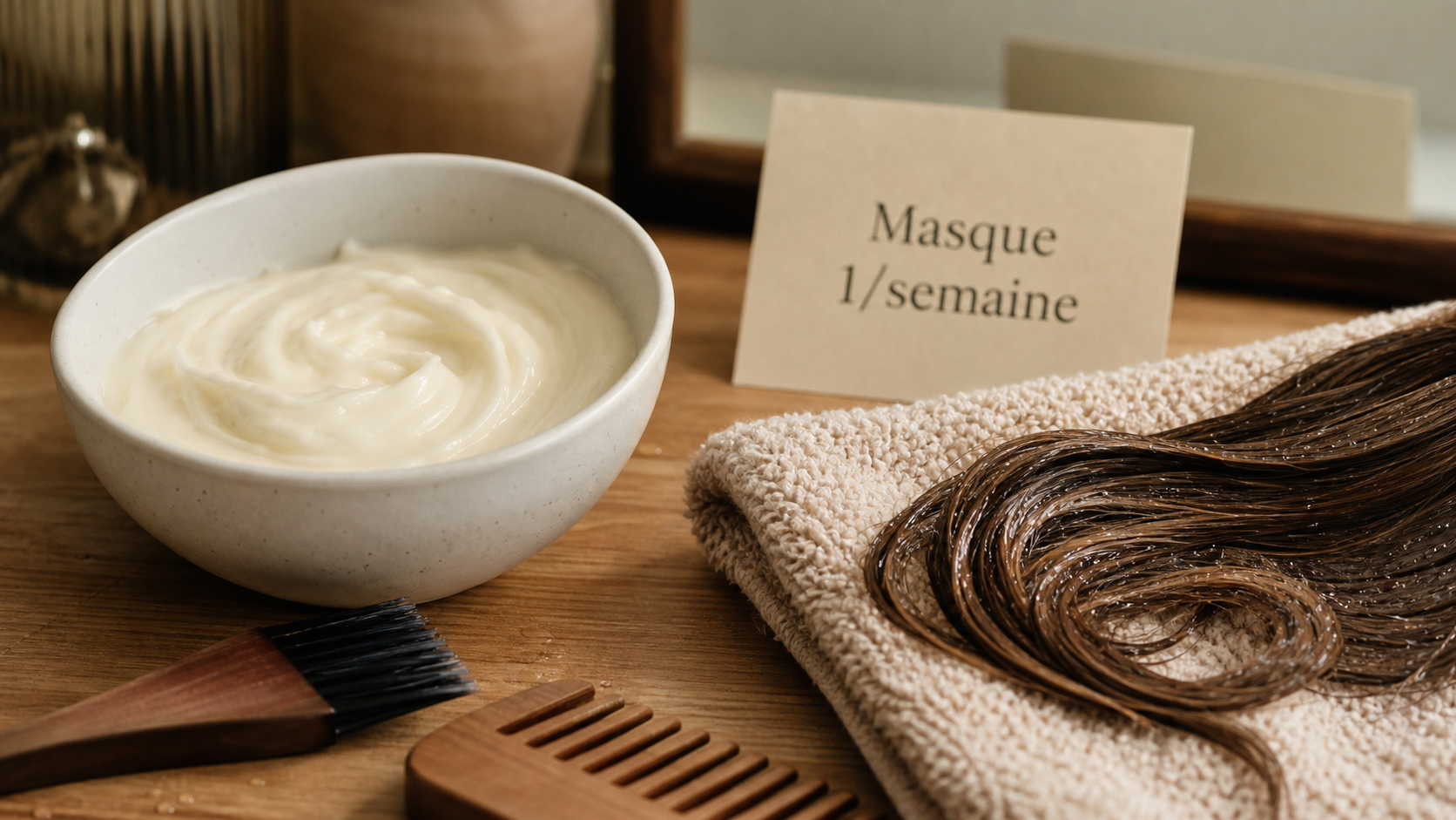 Masque cheveux combien de fois par semaine : bol de masque capillaire