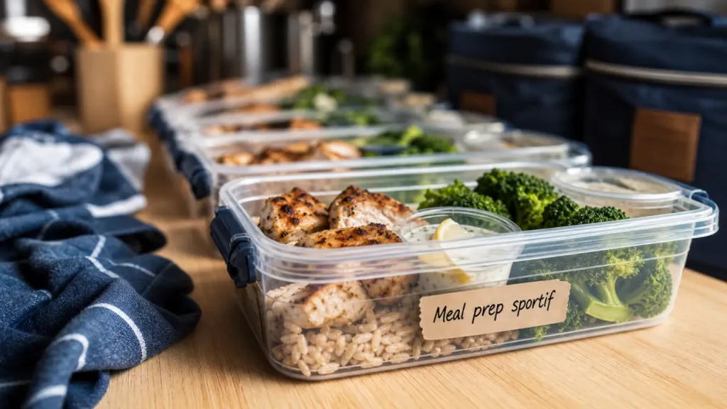 Meal prep sportif : 2 sessions par semaine pour des portions prêtes et moins de grignotage