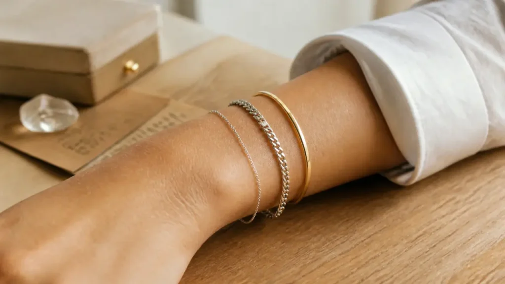 Bracelets femme : jonc, chaîne, manchette ou multirangs selon le poignet et l’occasion