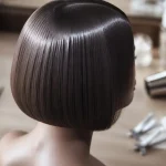 Coiffure de star : carré bob et brushing glossy miroir, éclat miroir